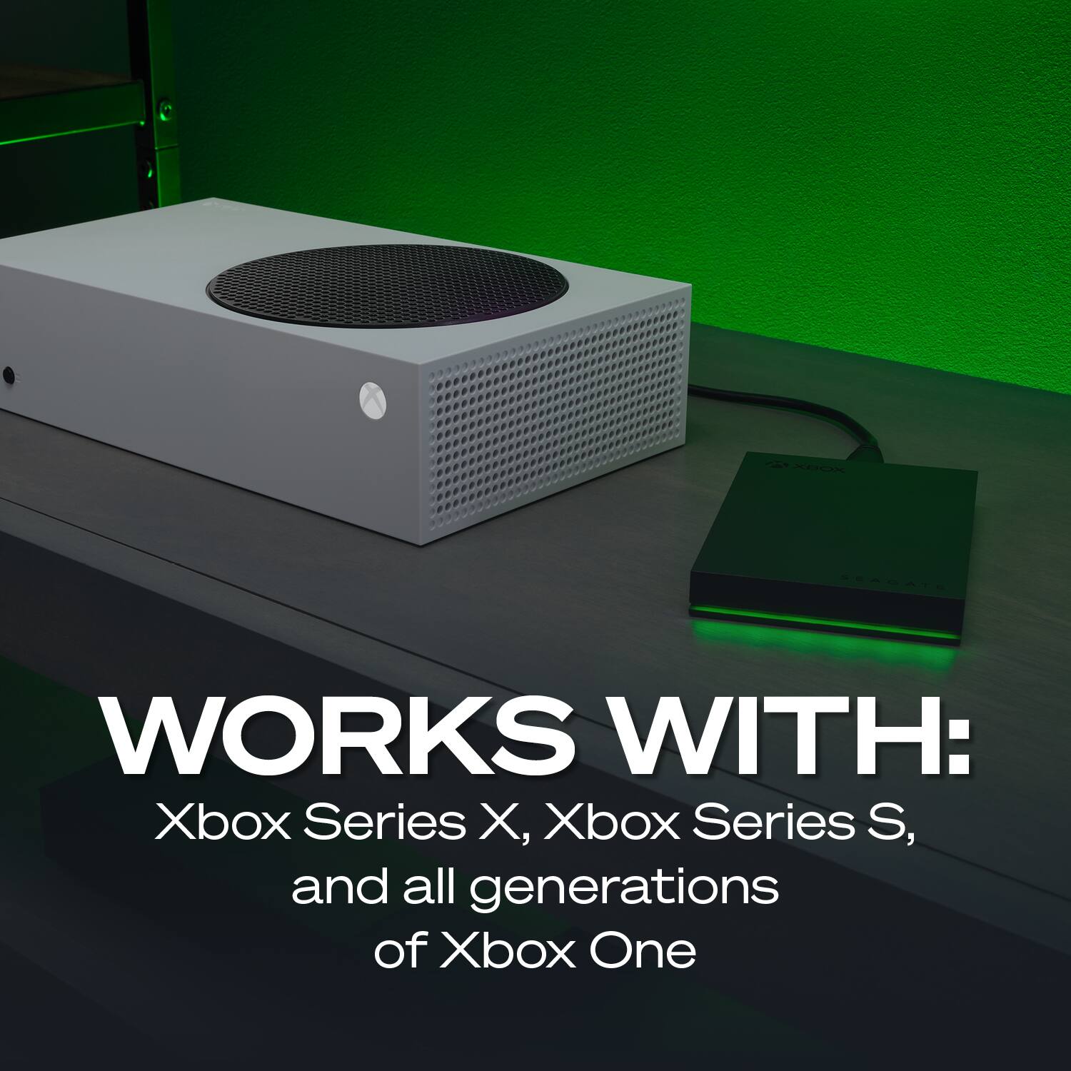 WORKS WITH: Xbox Series X, Xbox Series S, and all generations of Xbox One