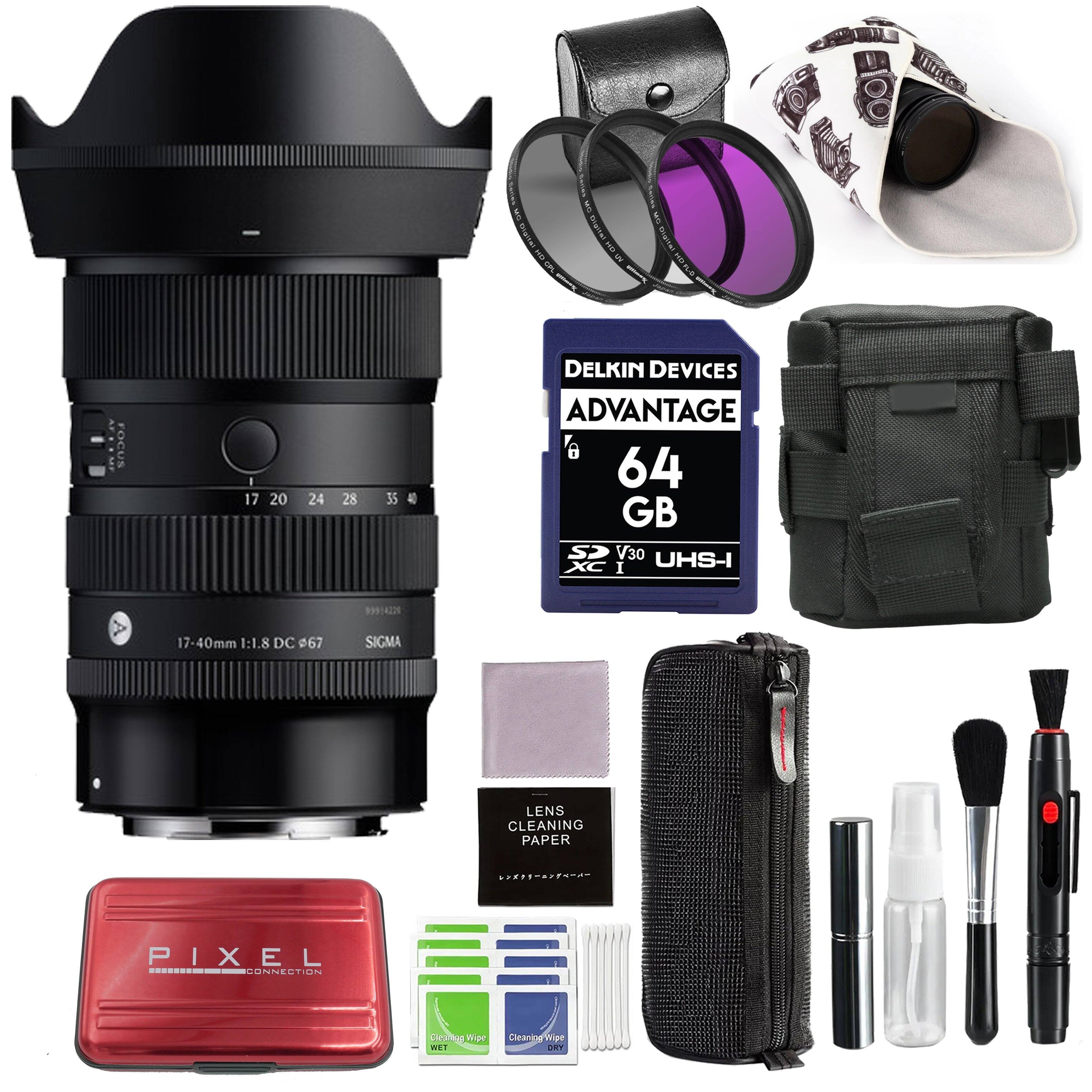 Sigma - 17-40mm f/1.8 DC Art Lens for RF Mount with Advanced Accessory and Travel Bundle | 214972 | 17-40mm Canon Lens
