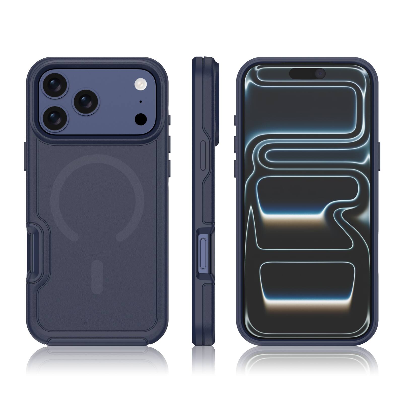 Alt View 1. Dteck - for Apple iPhone 17 Pro Magnetic Shockproof Case,Drop Protection Heavy Duty Phone Cover,Compatible with Mag Safe - Cherrypink.