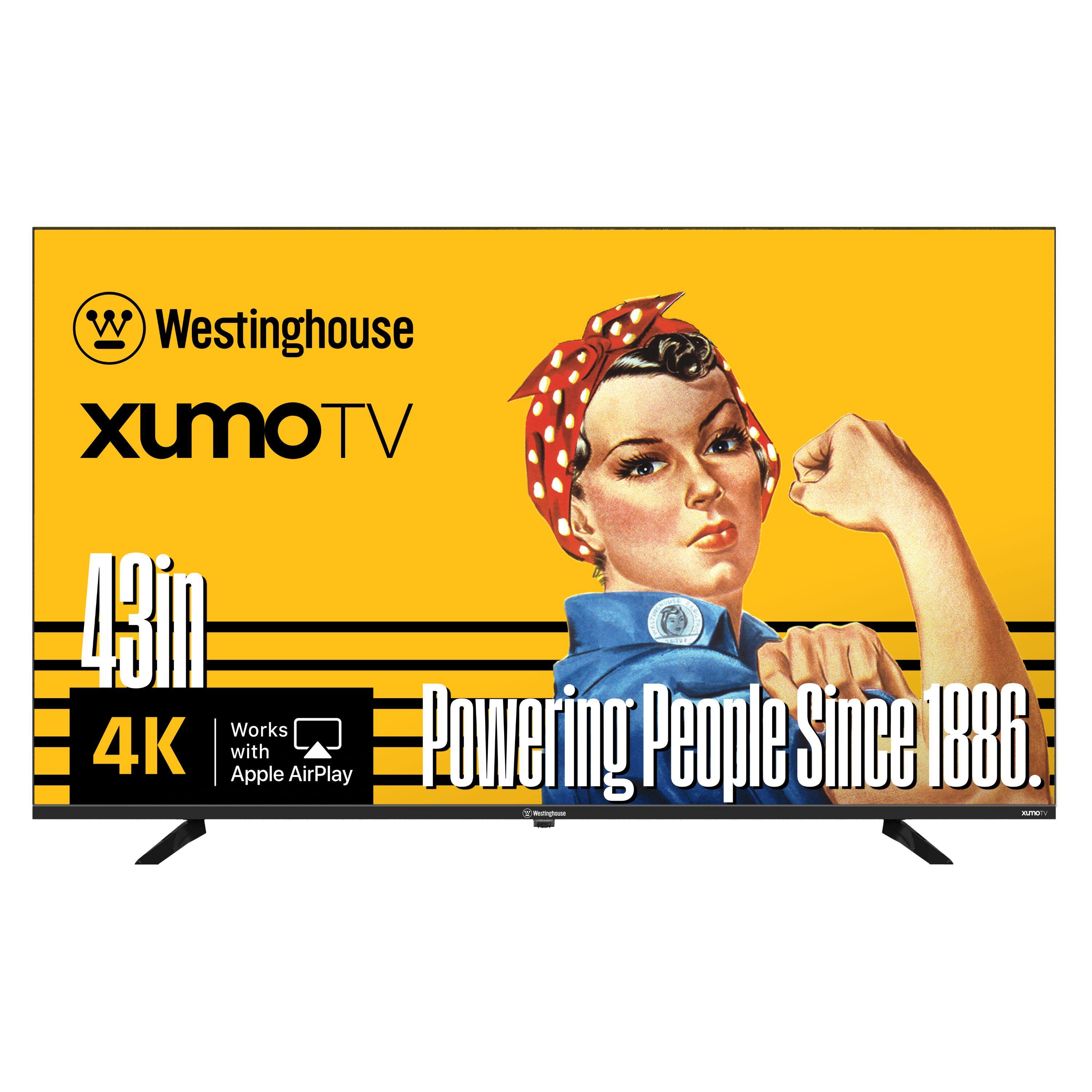 Westinghouse - 43" Smart TV, 4K UHD Xumo w/HDR10, Voice Remote, Dolby Vision, Edgeless, LED, Apple HomeKit & Wi-Fi