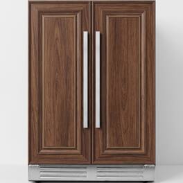 Ca'Lefort - 24 Inch Panel Ready Wine and Beverage Refrigerator - 60 Can and 20 Bottle Wine Fridge Dual Zone (Panels Not Included) - Stainless Steel