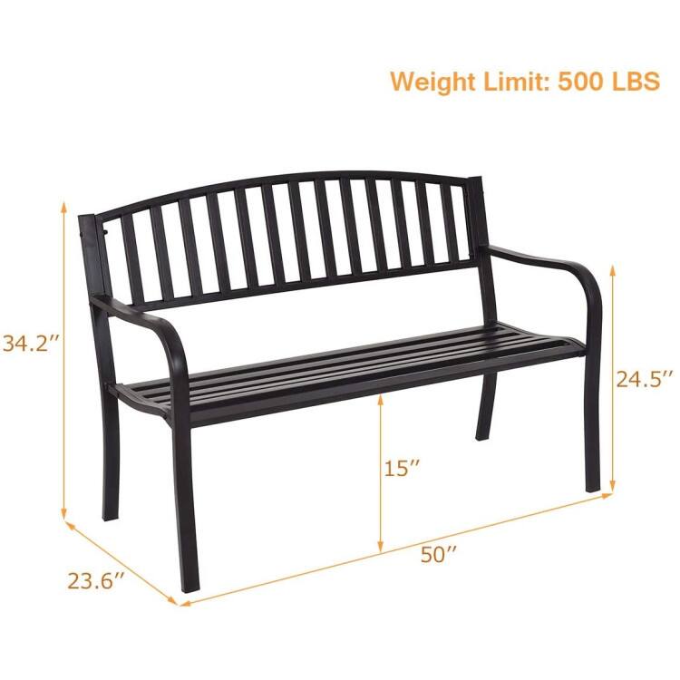 Weight Limit: 500 LBS  
34.2"  
24.5"  
15"  
23.6"  
50"