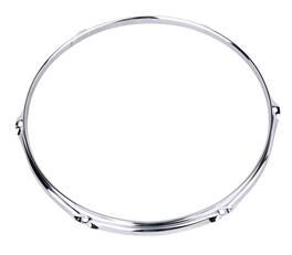 Gibraltar Hardware - 14" 6 Lug Batter Hoop, 2.3mm Heavy Duty Chrome Drum Hoop for Tom or Snare Drums, Maintains Consistent Shape