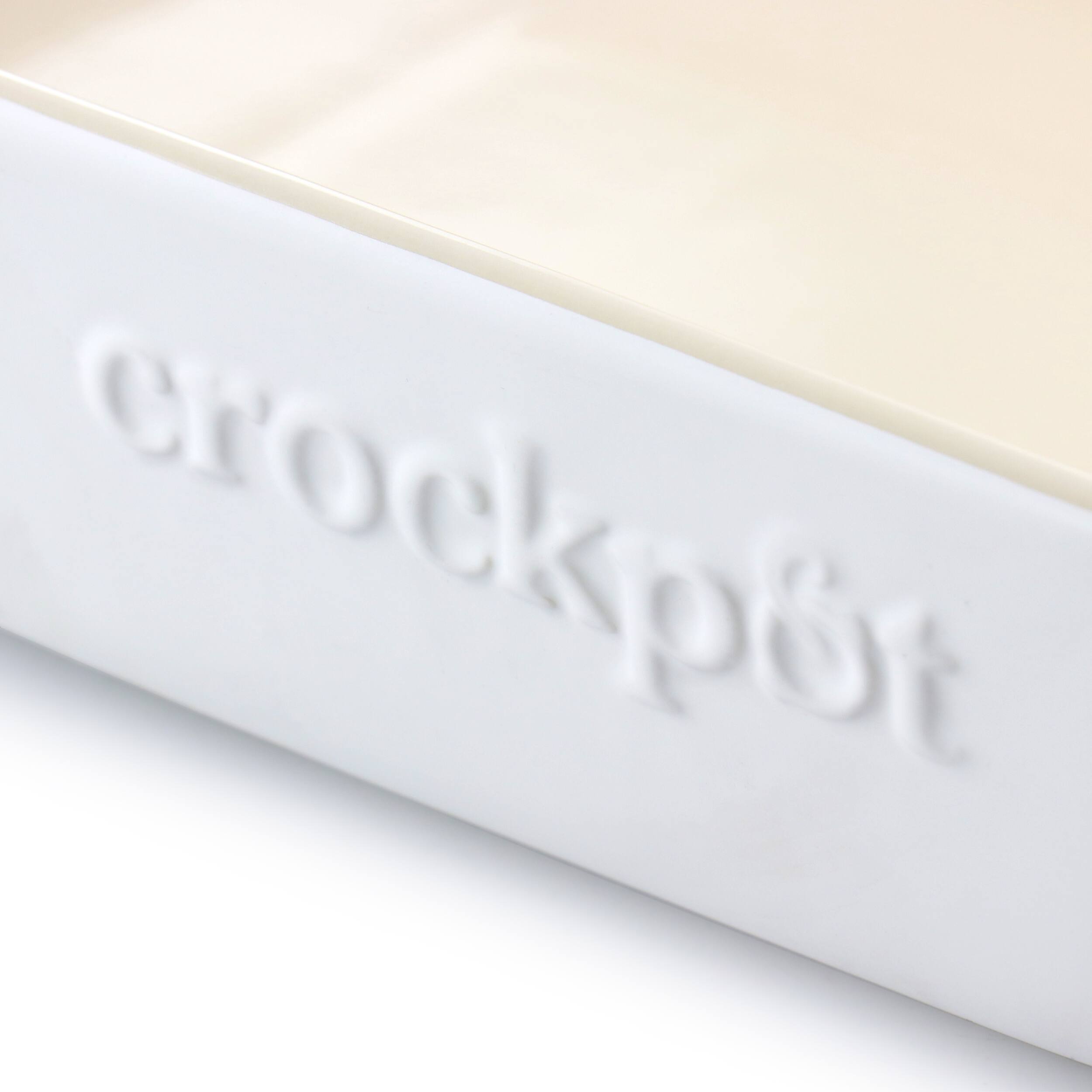 Alt View 3. Crockpot - Crockpot Artisan 4 Quart Rectangular Stoneware Bake Pan in Cream - Cream.