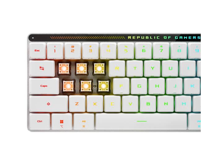 REPUBLIC OF GAMERS

Esc 1 2 3 4 5 6 7 8 9

F G H J K L

Caps

Z X C V B N M

Ctrl Alt