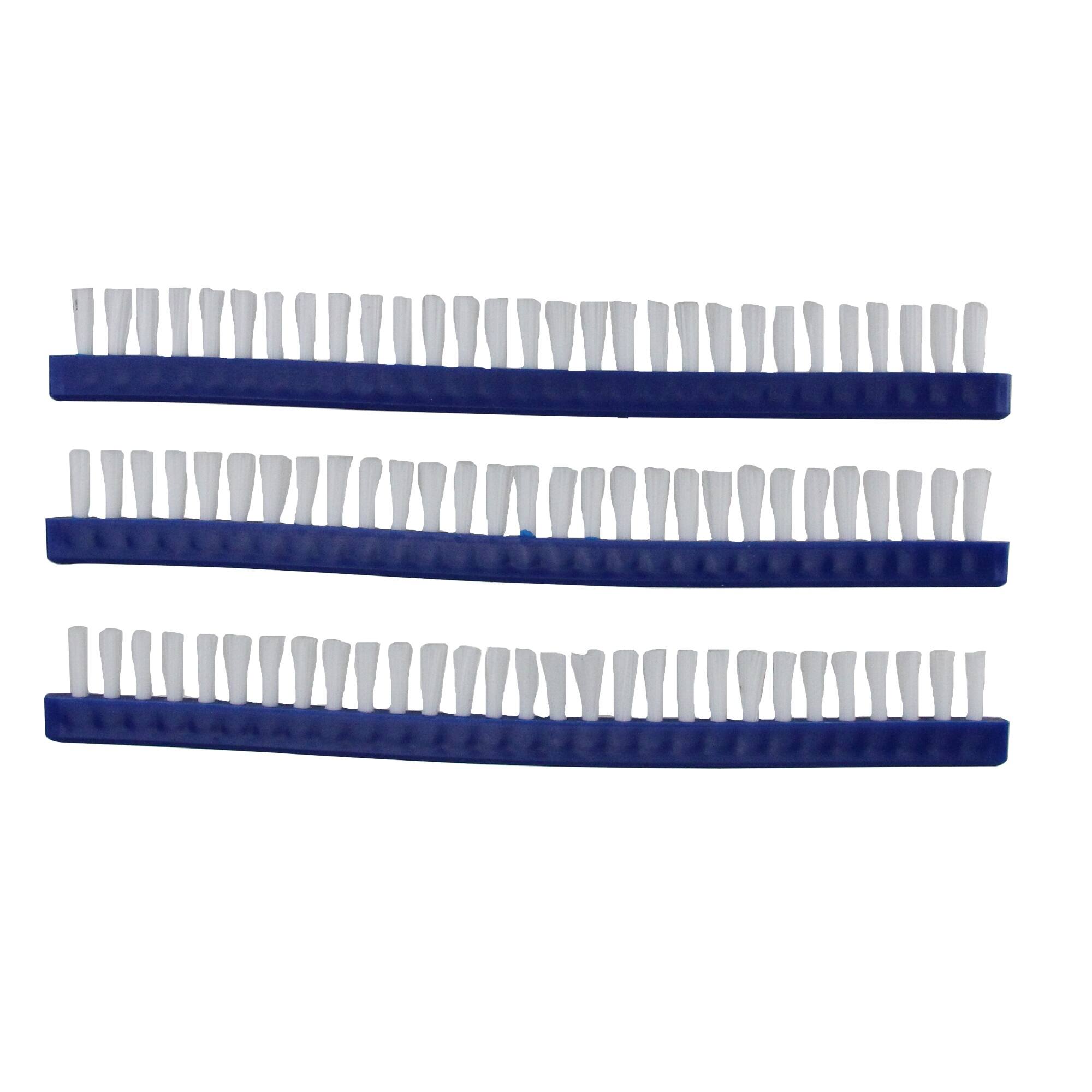 Alt View 2. Pool Central - 9.25" Replacement Brushes for Pool Vacuum Head - Pack of 3 - Blue.
