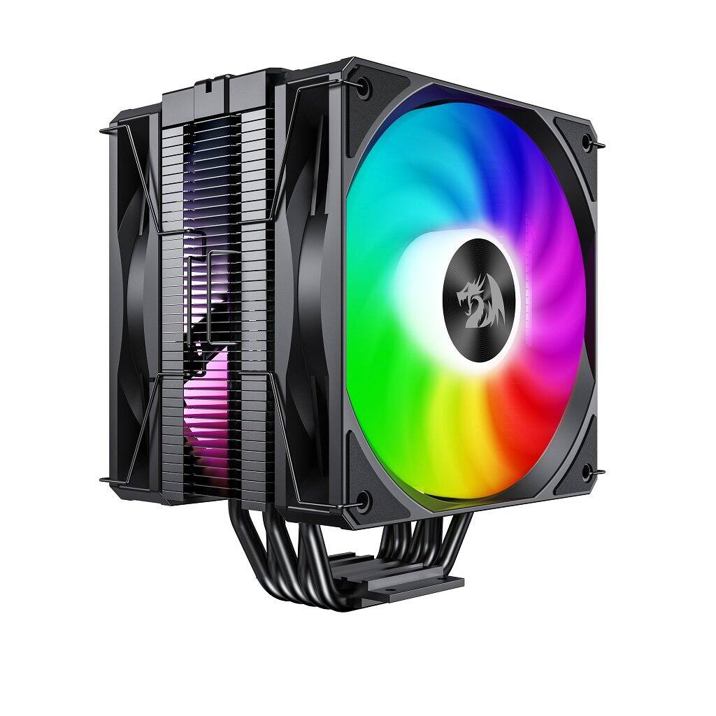 Angle. REDRAGON - CC-2177 CPU Air Cooler Mighty 260w CPU Cooler - Black.
