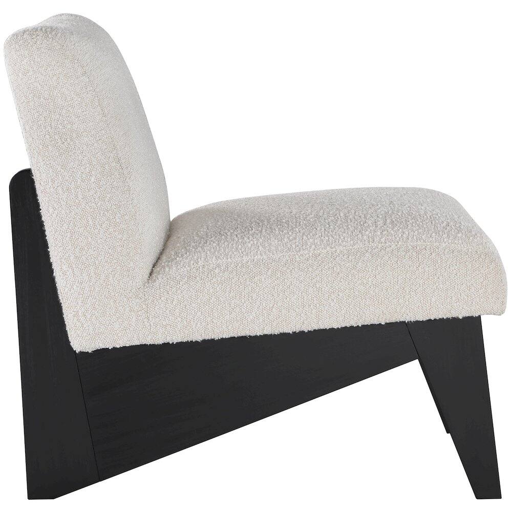 Alt View 3. Meridian Furniture - Chapman Cream Boucle Fabric Accent Chair - Beige.