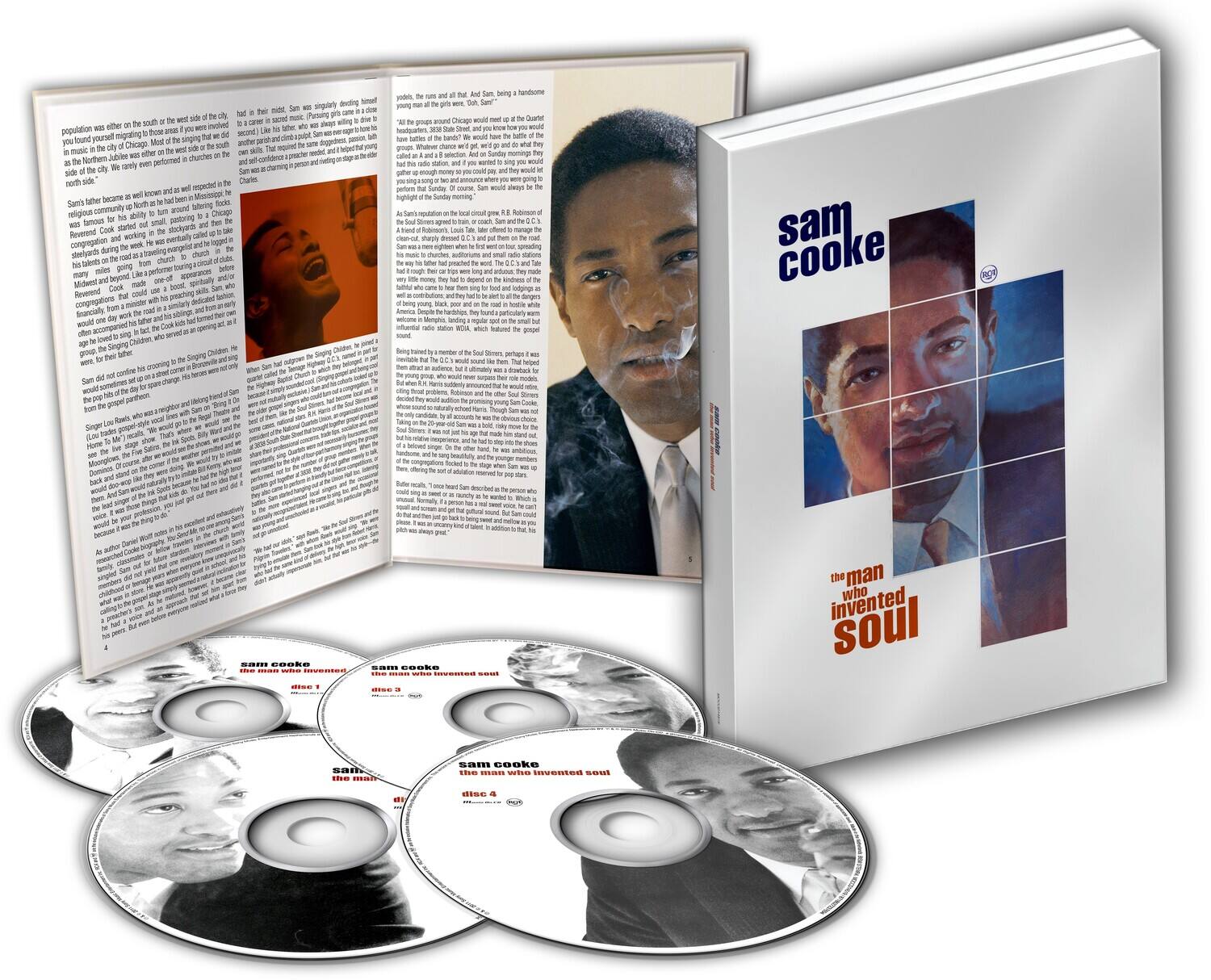 Sam Cooke - The Man Who Invented Soul - Hardcover Bookset with 28pg Booklet   - COMPACT DISCS [CD]