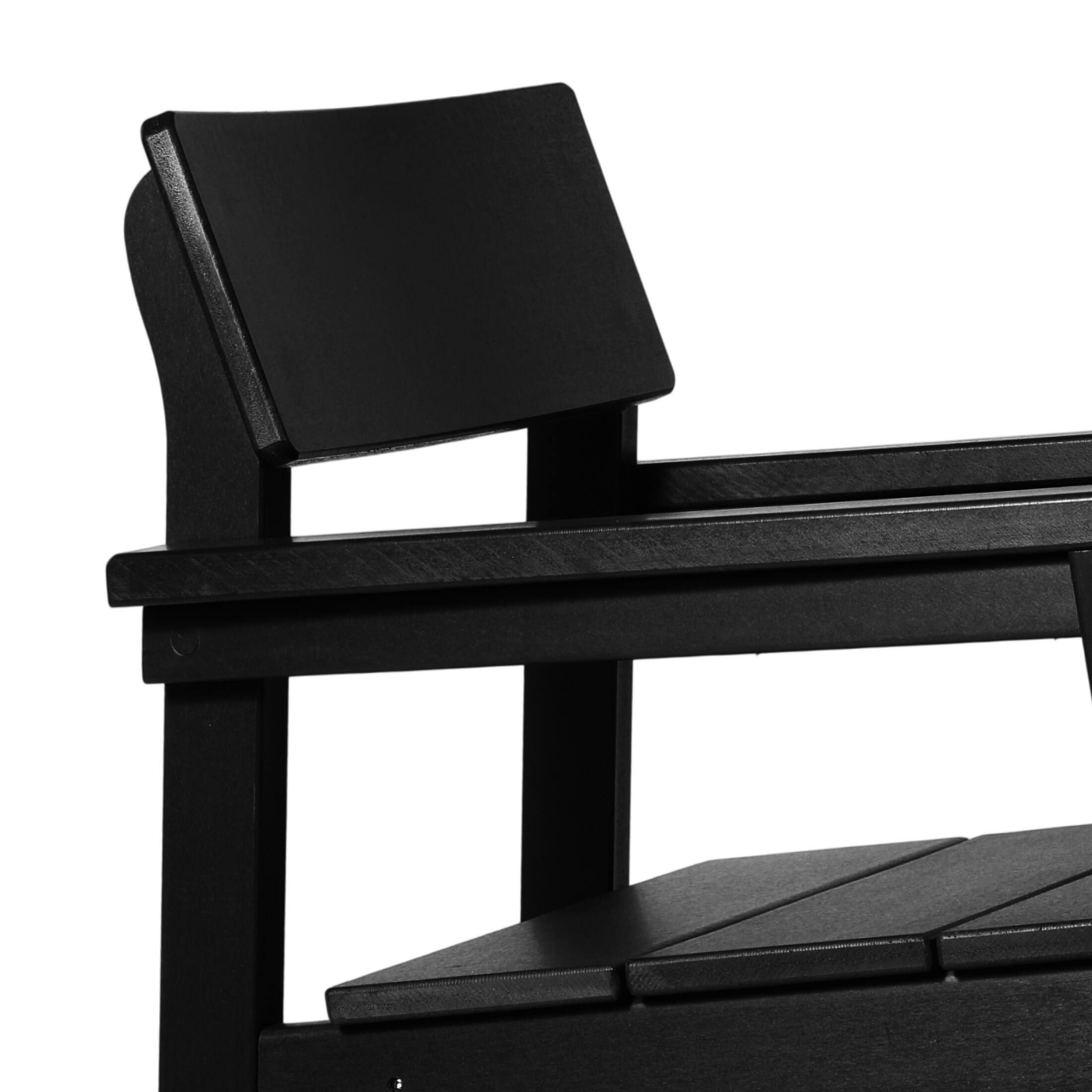 Alt View 2. WestinTrends - WestinTrends Paloma Modern HDPE Outdoor Patio Dining Arm Chairs (Set of 2) - Black.