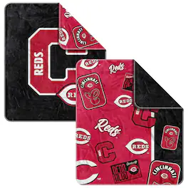 Logo Brands - Cincinnati Reds 50- x 60- Dream Weave Throw Blanket - Red