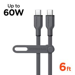 HyperGear - Flexi PRO USB-C to USB-C Cable 6ft - Gray