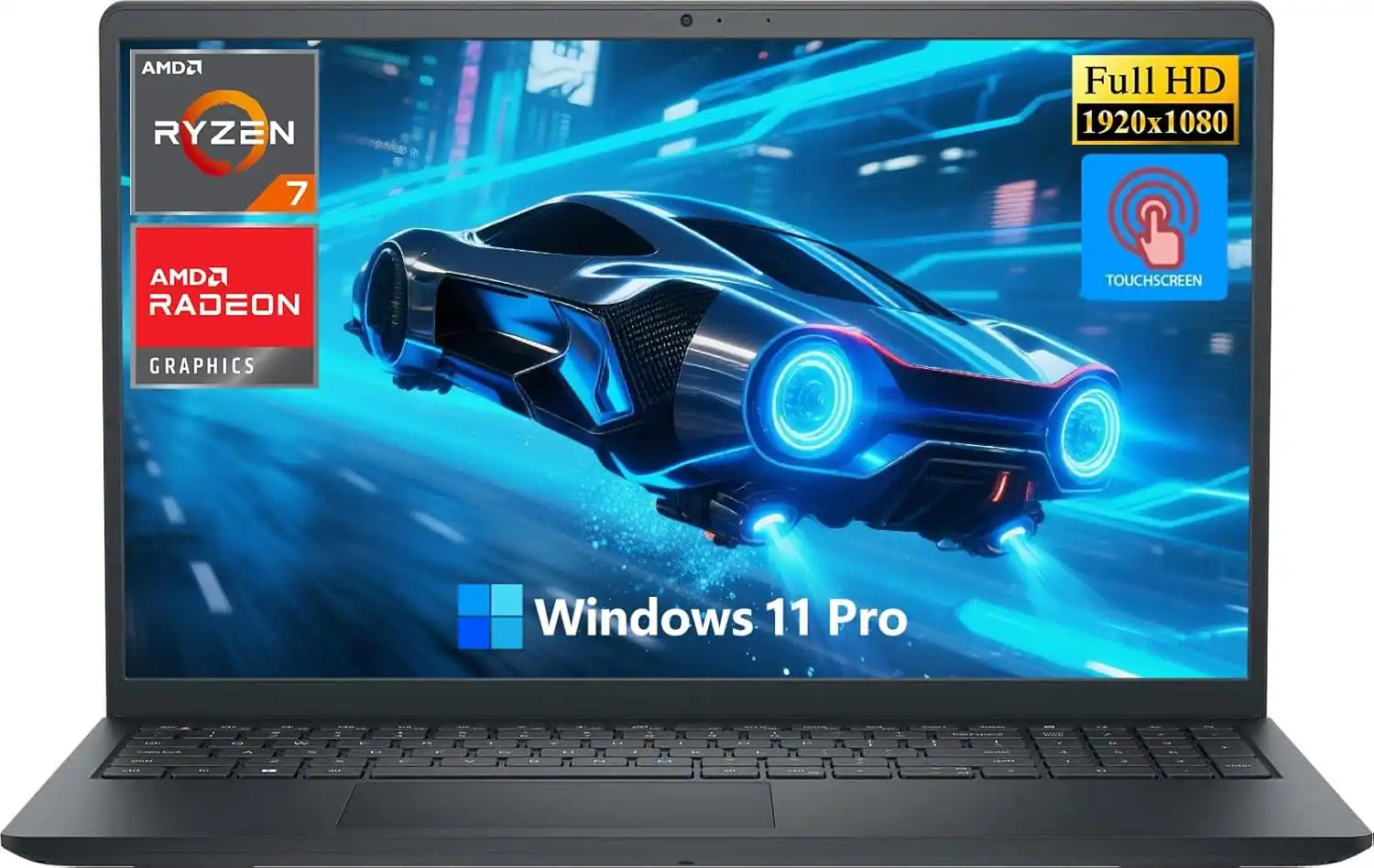 AMD Ryzen 7  
AMD Radeon Graphics  
Full HD 1920x1080  
Touchscreen  
Windows 11 Pro