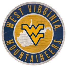 Fan Creations - West Virginia Mountaineers 12'' x 12'' State Circle Sign - Multicolor