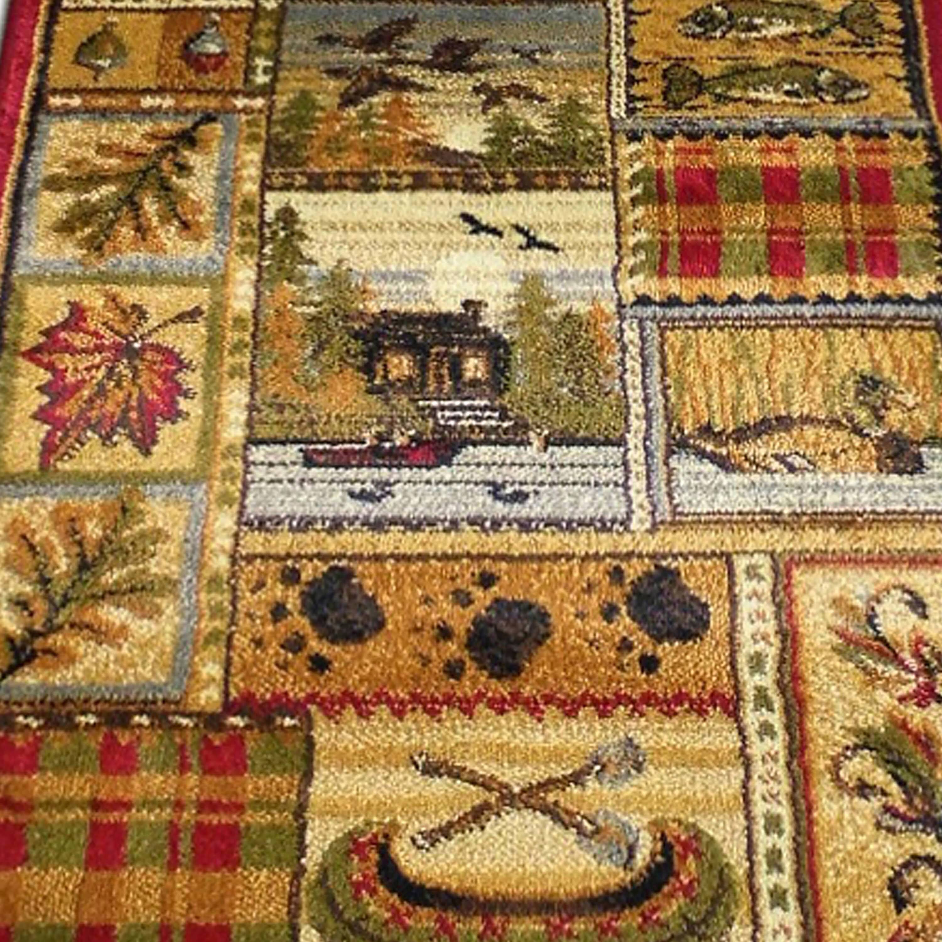 Alt View 5. Emma + Oliver - Accent Rug with Bear and Elk Scenes and Southwestern Geometric Accents - Brown.
