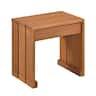 Costway - 1 PCS Outdoor Garden Bench, Single Person Patio Backless Bench with 242 LBS Weight - Beige
