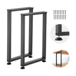 VEVOR - Table Legs, 29.1" H x 17.7" W Square Steel Furniture Legs, Modular Design, Easy Assembly, 2204 lbs Max Load Heavy Duty - Black