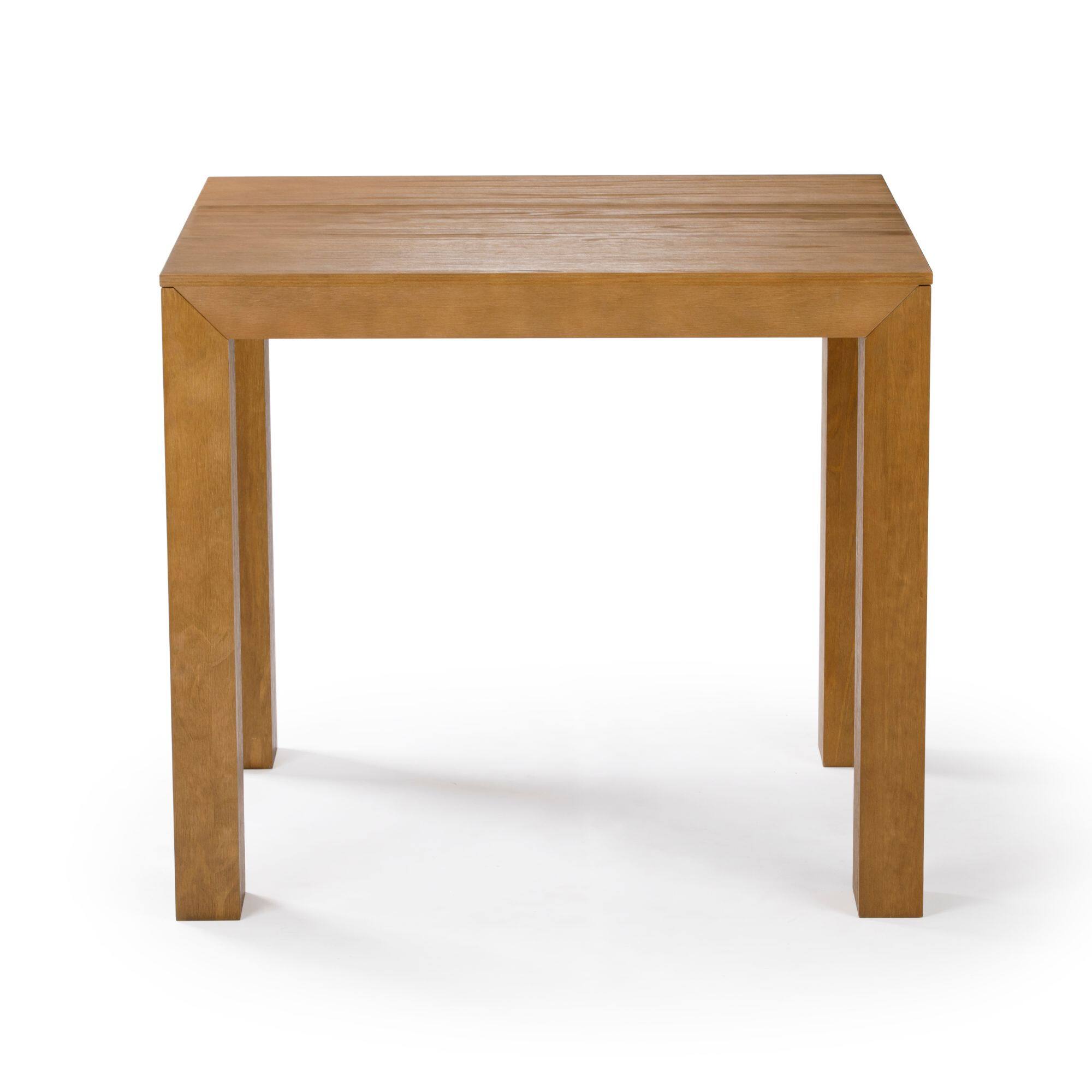 Alt View 5. Plank+Beam - Modern Pub Dining Table Counter Height ( 41in / 1050mm), Pecan Wirebrush - Pecan Wirebrush.