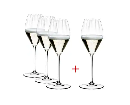 Front. Riedel - Performance Champagne Wine Glasses, Buy 3 Get 4 - Clear.