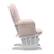 Alt View 15. Storkcraft - Hoop Glider and Ottoman - White/Pink.