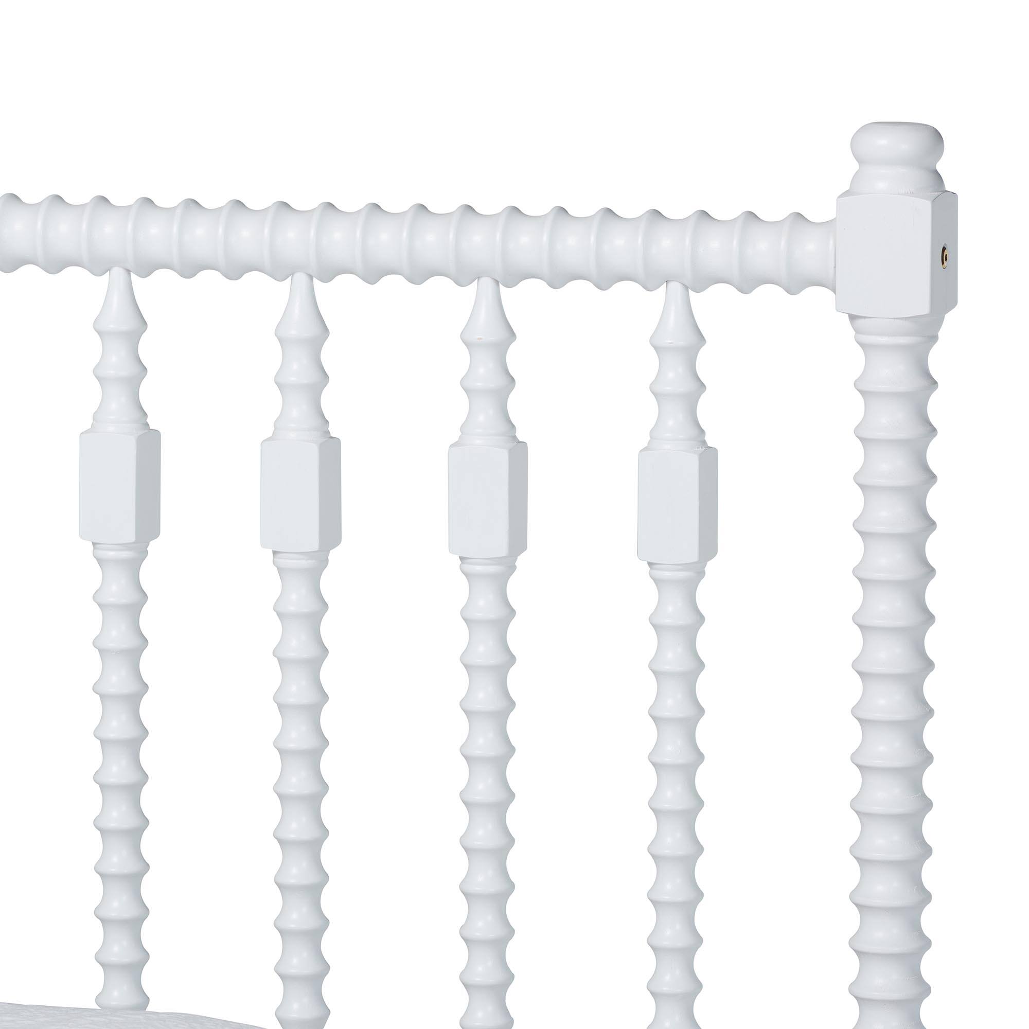 Alt View 4. Baxton Studio - Callison Spindle 4-Piece Bedroom Set - Platform Bed with Matching Dresser and 2-Drawer Nightstands, Full - White.