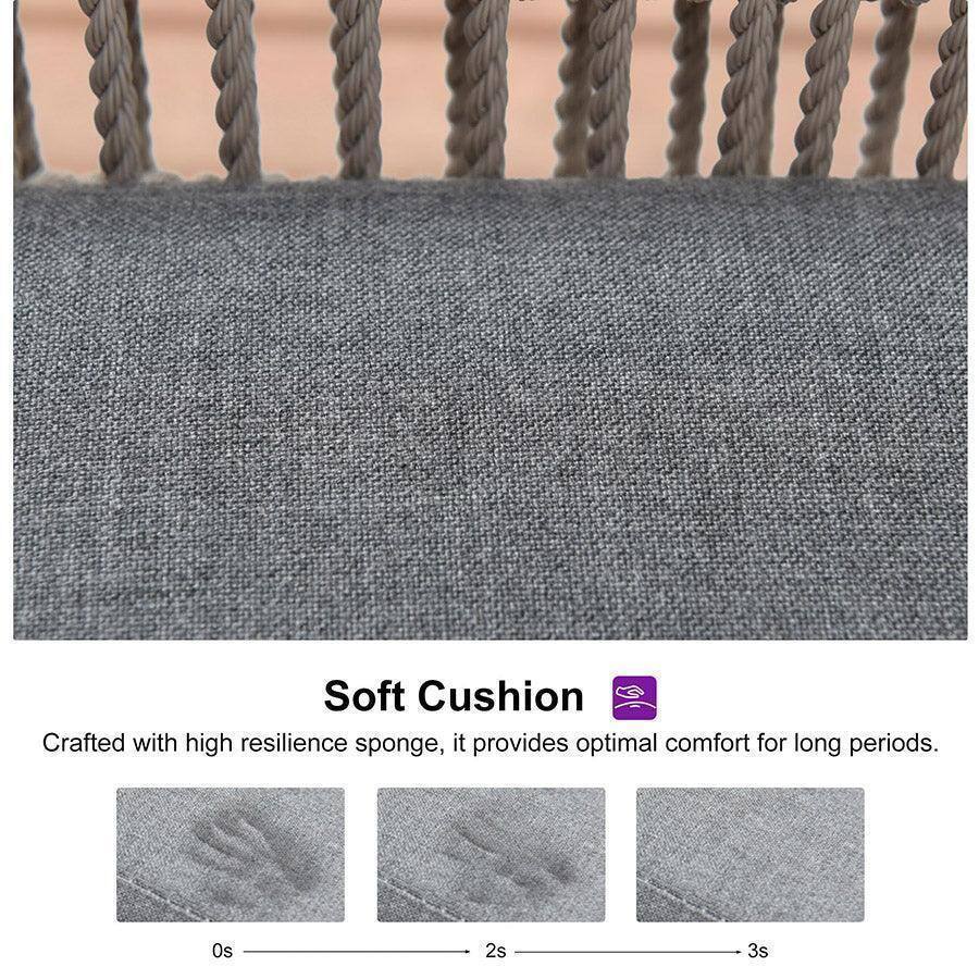 Soft Cushion  
Crafted with high resilience sponge, it provides optimal comfort for long periods.  

0s  2s  3s