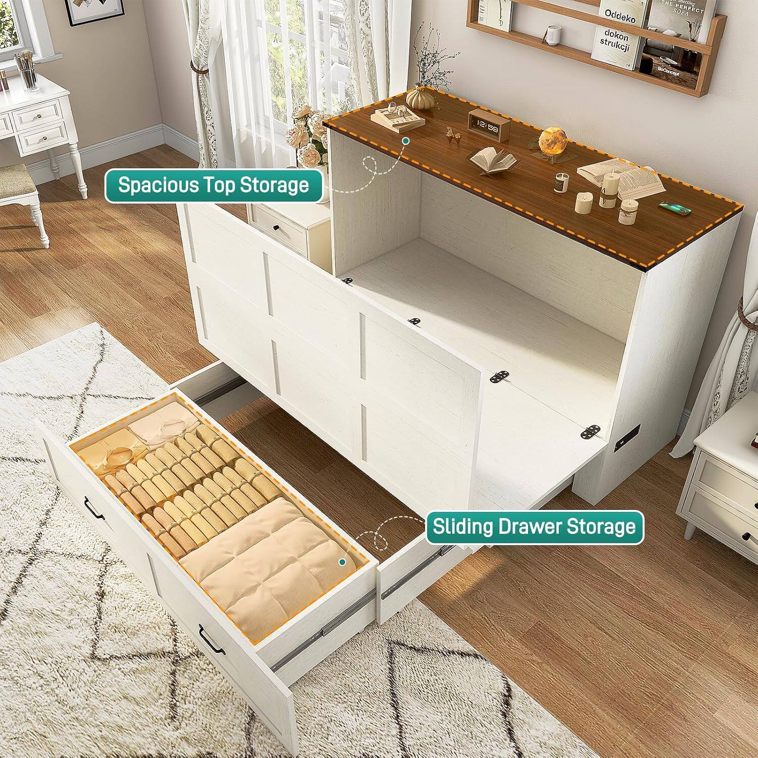 Odtleko dokon strvkeji TE KOFA PanPRe 10 - Spacious Top Storage Sliding Drawer Storage