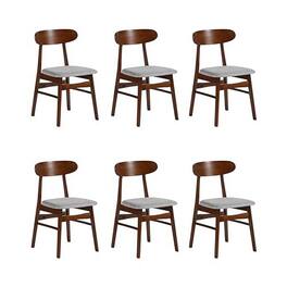 New Classic Furniture - Morocco Light Solid Wood Dining Chair (Set of 6) - Gray