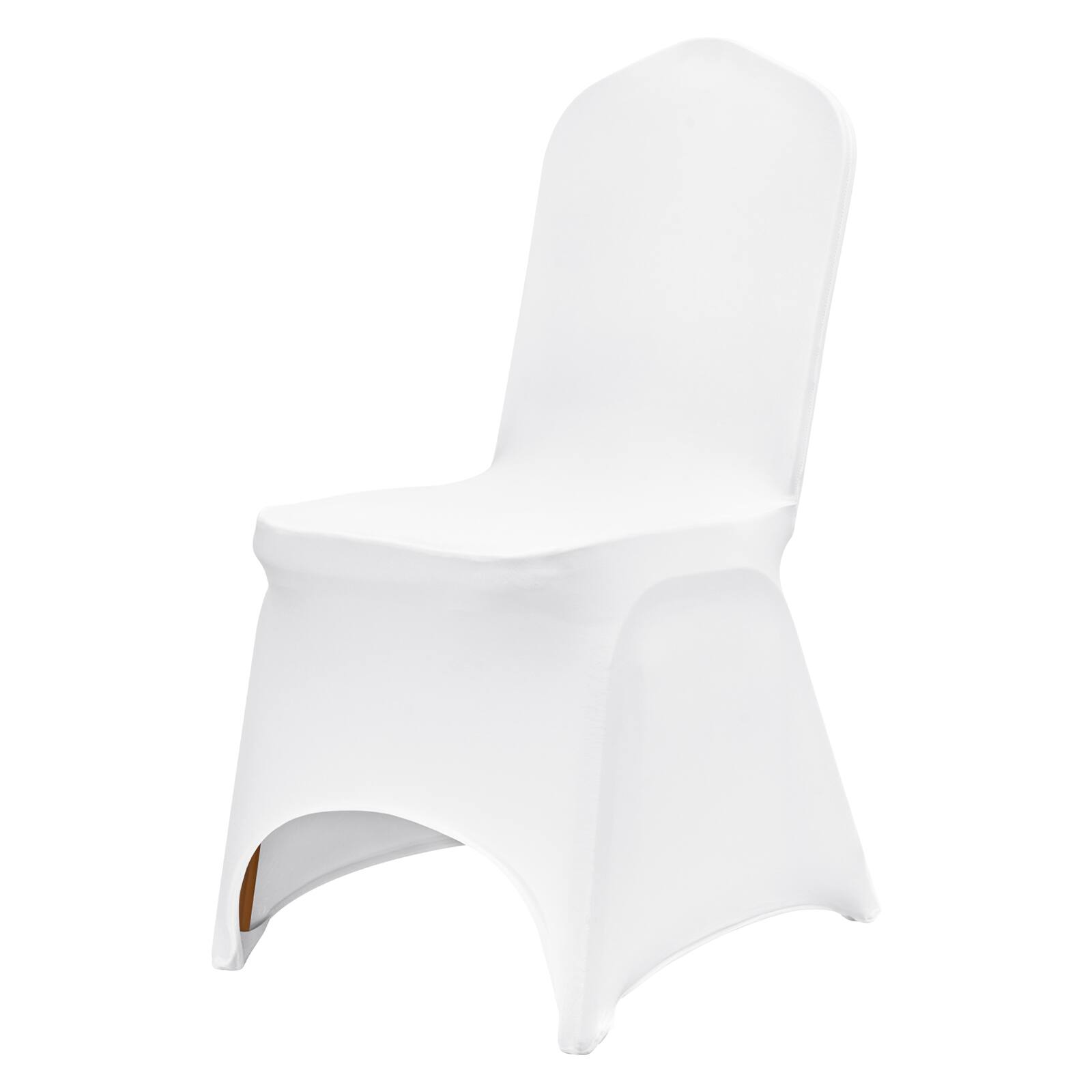Alt View 5. VEVOR - Stretch Spandex Folding Chair Covers, Universal Fitted Arched Front Cover,Removable Washable Protective Slipcovers,50PCS - White.
