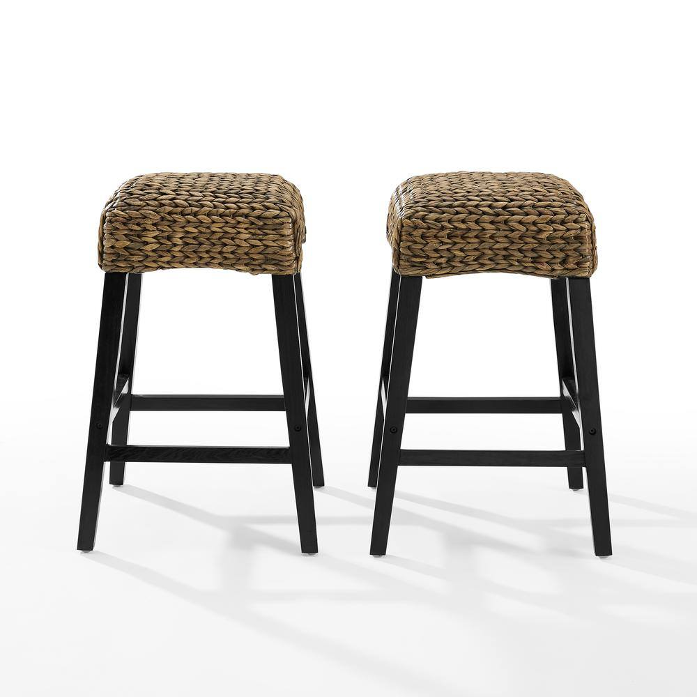 Left. Crosley Furniture - Edgewater 2-Piece Backless Counter Height Bar Stool Set - 2 Stools - Seagrass.