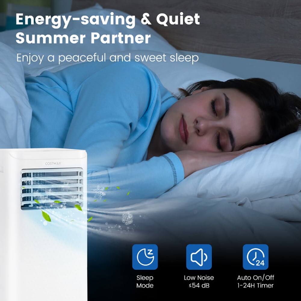 Energy-saving & Quiet Summer Partner  
Enjoy a peaceful and sweet sleep  

COSTWAY Z  
Sleep Mode  
Low Noise <54 dB  
Auto On/Off 1-24H Timer