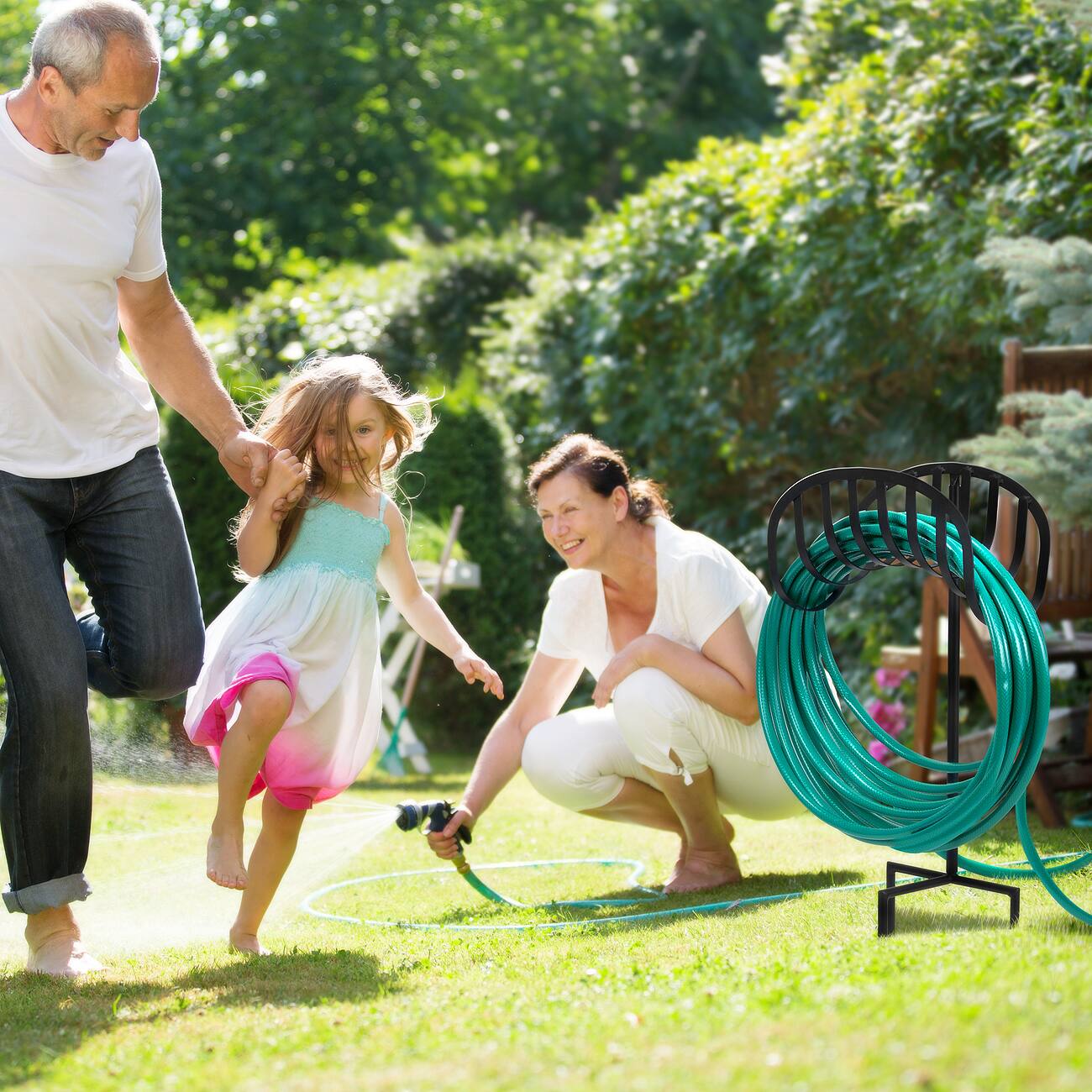 Alt View 2. Sorbus - Sorbus Manger Garden Water Hose Storage, Great for Garden, Lawn, Yard, Decorative Stand with Ground Stakes.