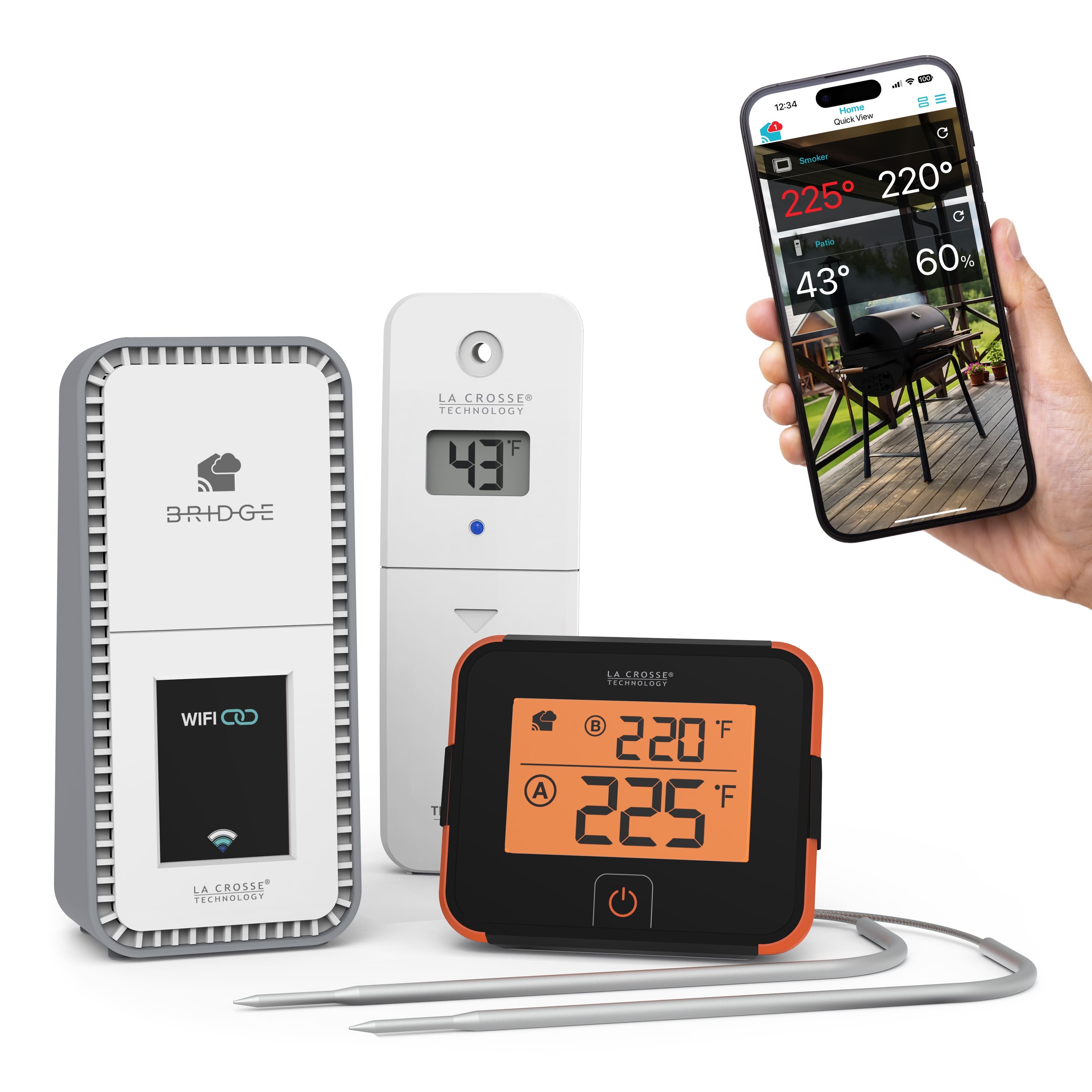 La Crosse Technology - BBQ Boss Advanced Wi-Fi Alert and Monitoring System - White price history on PriceWatchPro