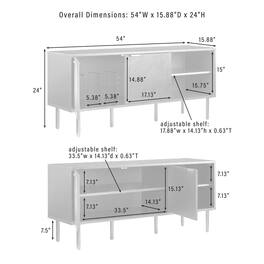 Crosley Furniture - Brody Record Storage Sideboard - Black