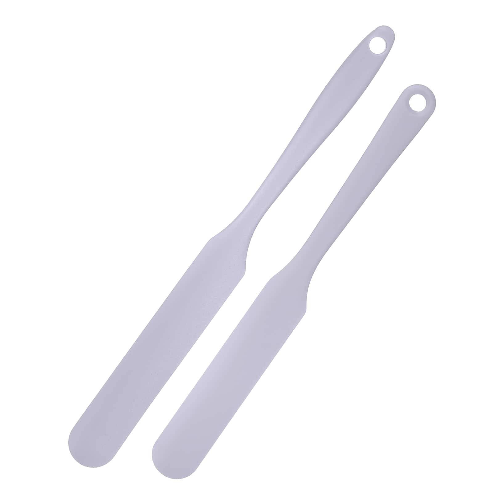 "Unique Bargains - 2pcs Silicone Jar Spatula, 9.5""/8"" Long Thin Heat Resistant Smooth Scraper for Peanut Butter & Bottles - Light Purple" price history on PriceWatchPro