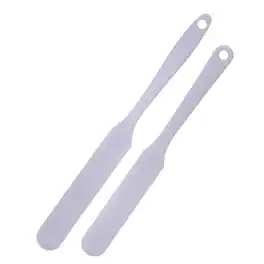 Unique Bargains - 2pcs Silicone Jar Spatula, 9.5"/8" Long Thin Heat Resistant Smooth Scraper for Peanut Butter & Bottles - Light Purple
