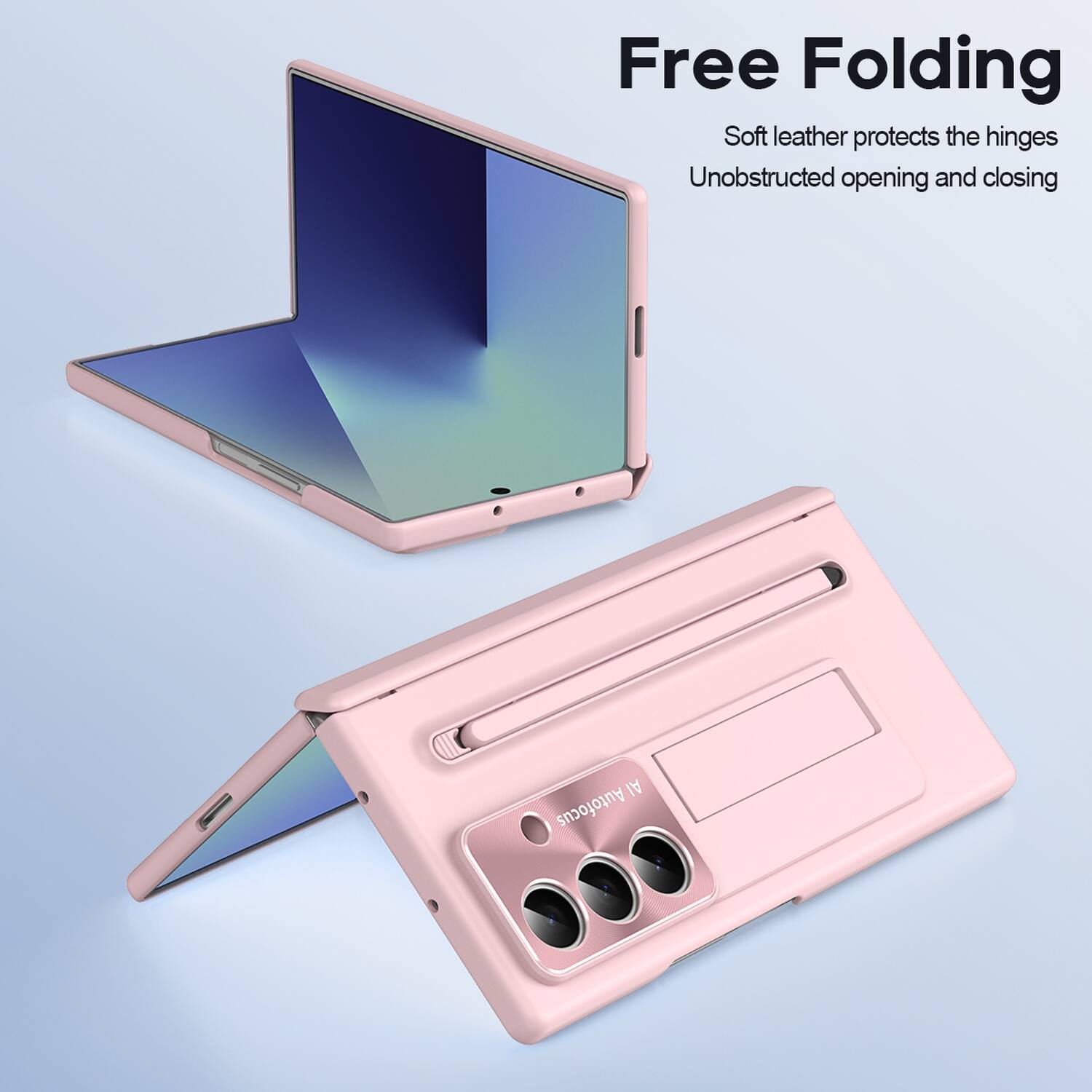 Free Folding  
Soft leather protects the hinges  
Unobstructed opening and closing  
AI Autofocus