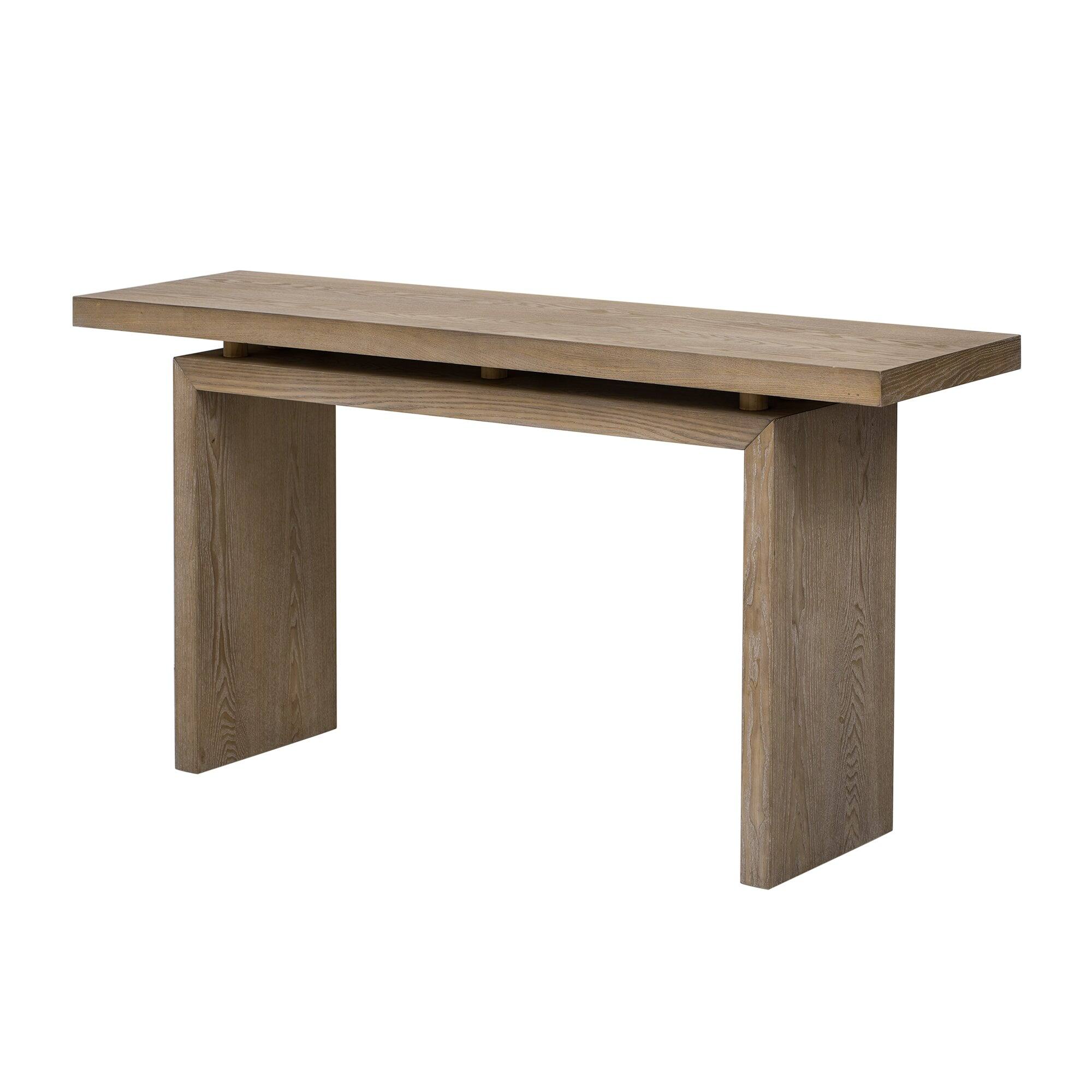 Alt View 7. Boyel Living - Modern Uniquely Designed Ash Wood Console Table - Brown.