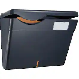 Officemate - HIPAA Wall File with Cover - Black - Plastic - 1 Each