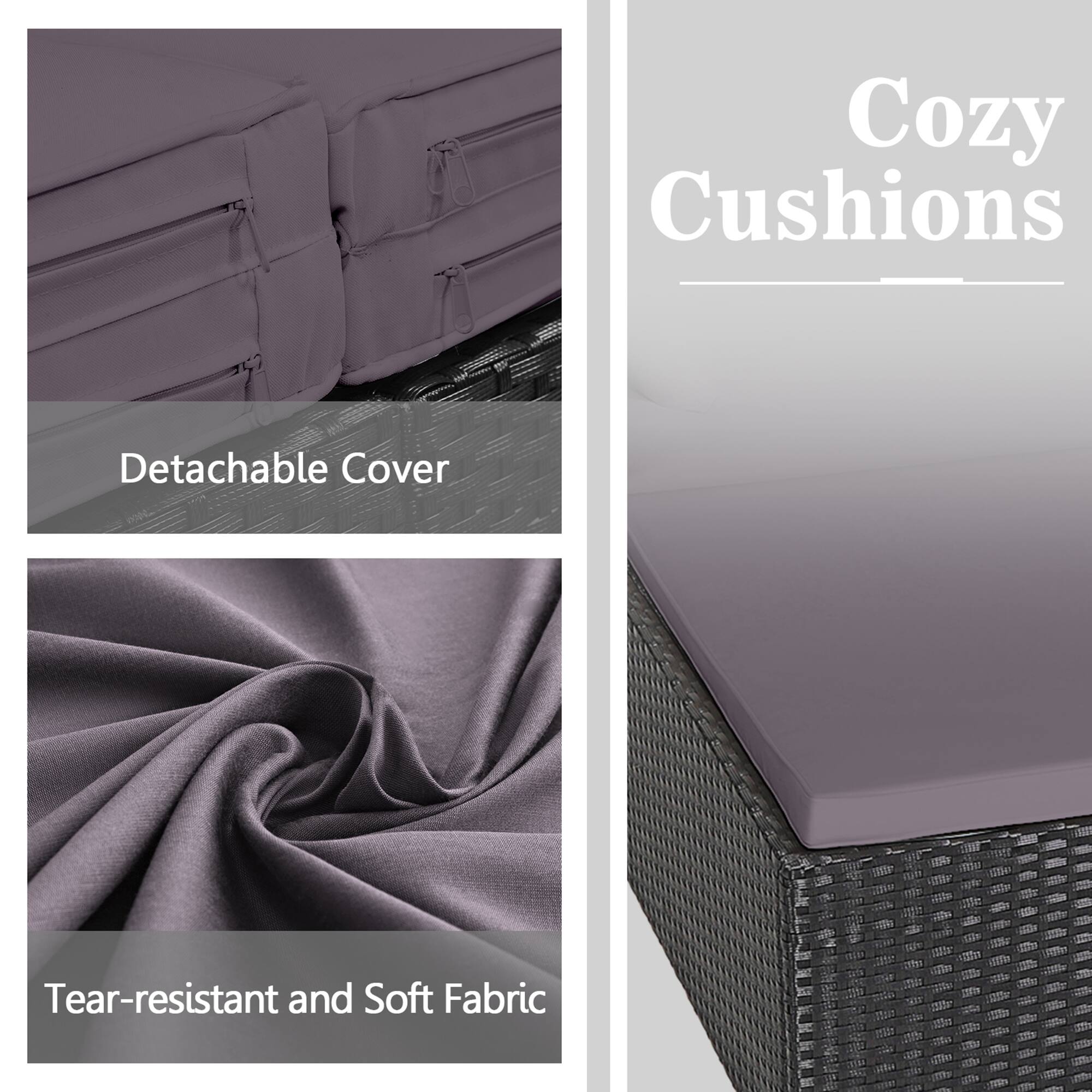 Cozy Cushions

- Detachable Cover
- Tear-resistant and Soft Fabric