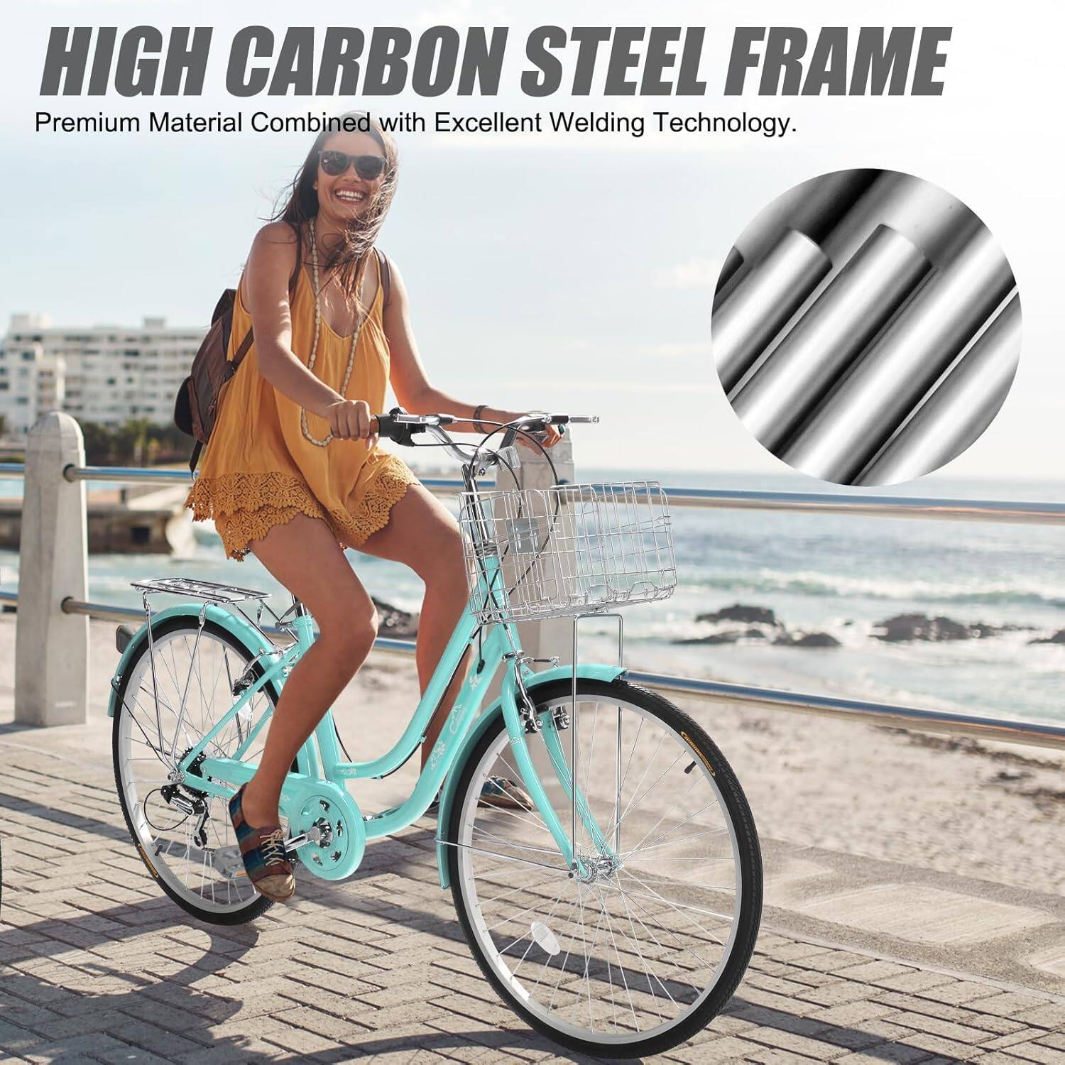 HIGH CARBON STEEL FRAME  
Premium Material Combined with Excellent Welding Technology.