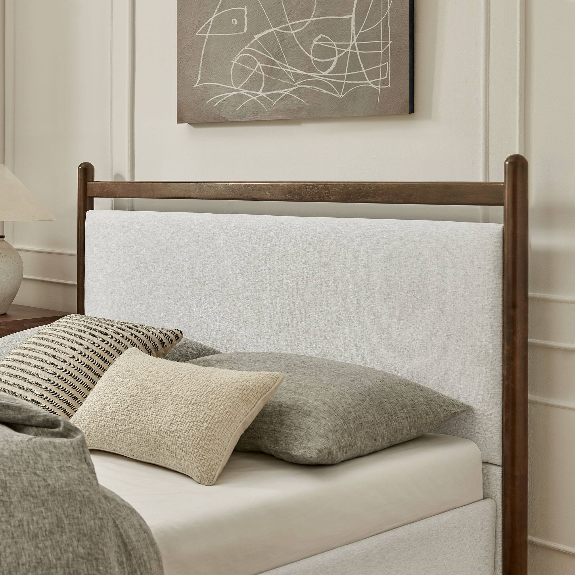 Alt View 1. Modway - Ginny Platform Bed Frame by Modway - Wenge Heathered Ivory.