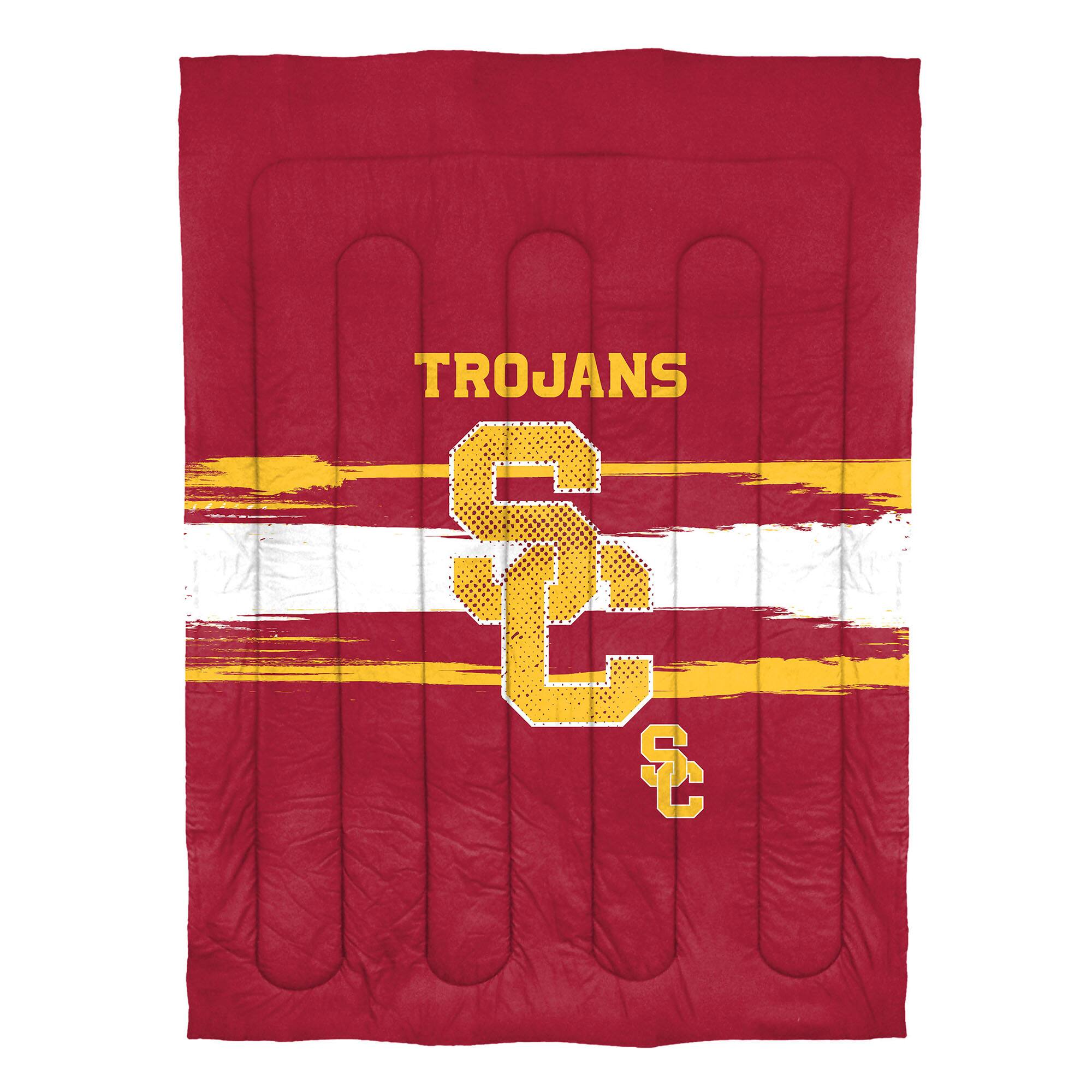 Angle. Sweet Home Collection - NCAA USC Trojans Comforter & Sham Set- Twin/Twin XL - Multicolored.