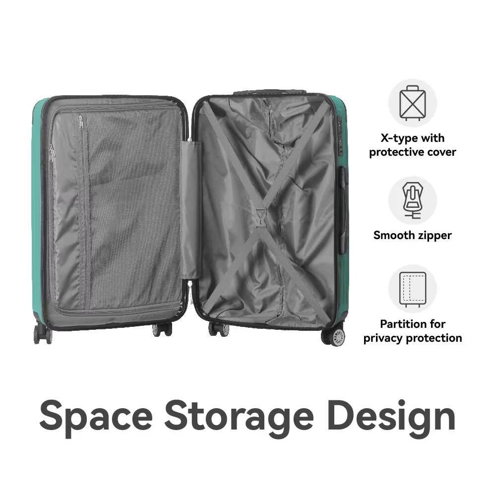 X-type with protective cover  
Smooth zipper  
Partition for privacy protection  
Space Storage Design