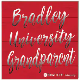 Jardine - Bradley Braves 10'' x 10'' Grandparent Plaque - Red