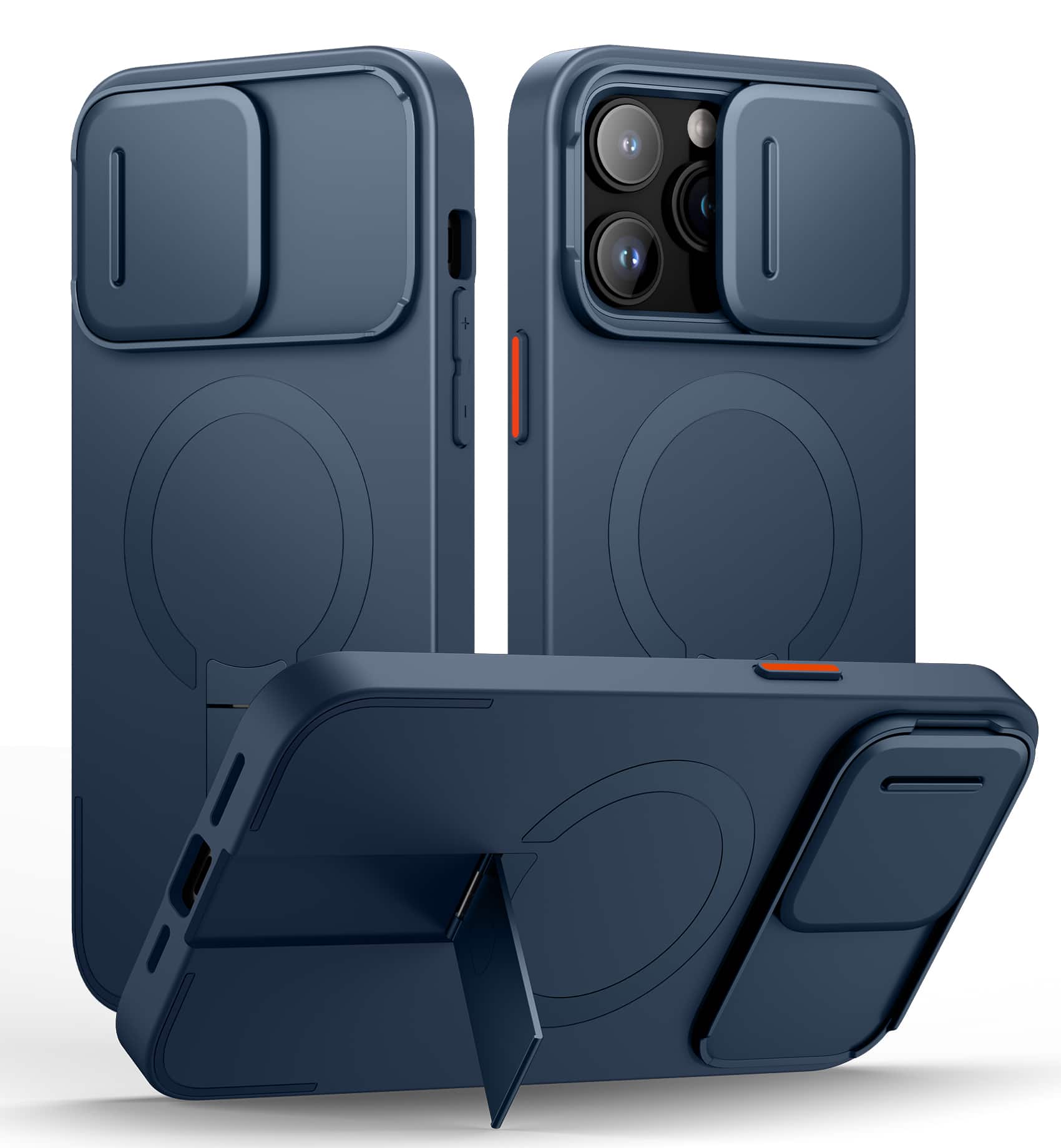 SURITCH - Bumper Case for iPhone 14 Pro Max with Camera Cover, Kickstand,Compatible with MagSafe, Shockproof Slim Protective Cover - Deep Blue price history on PriceWatchPro