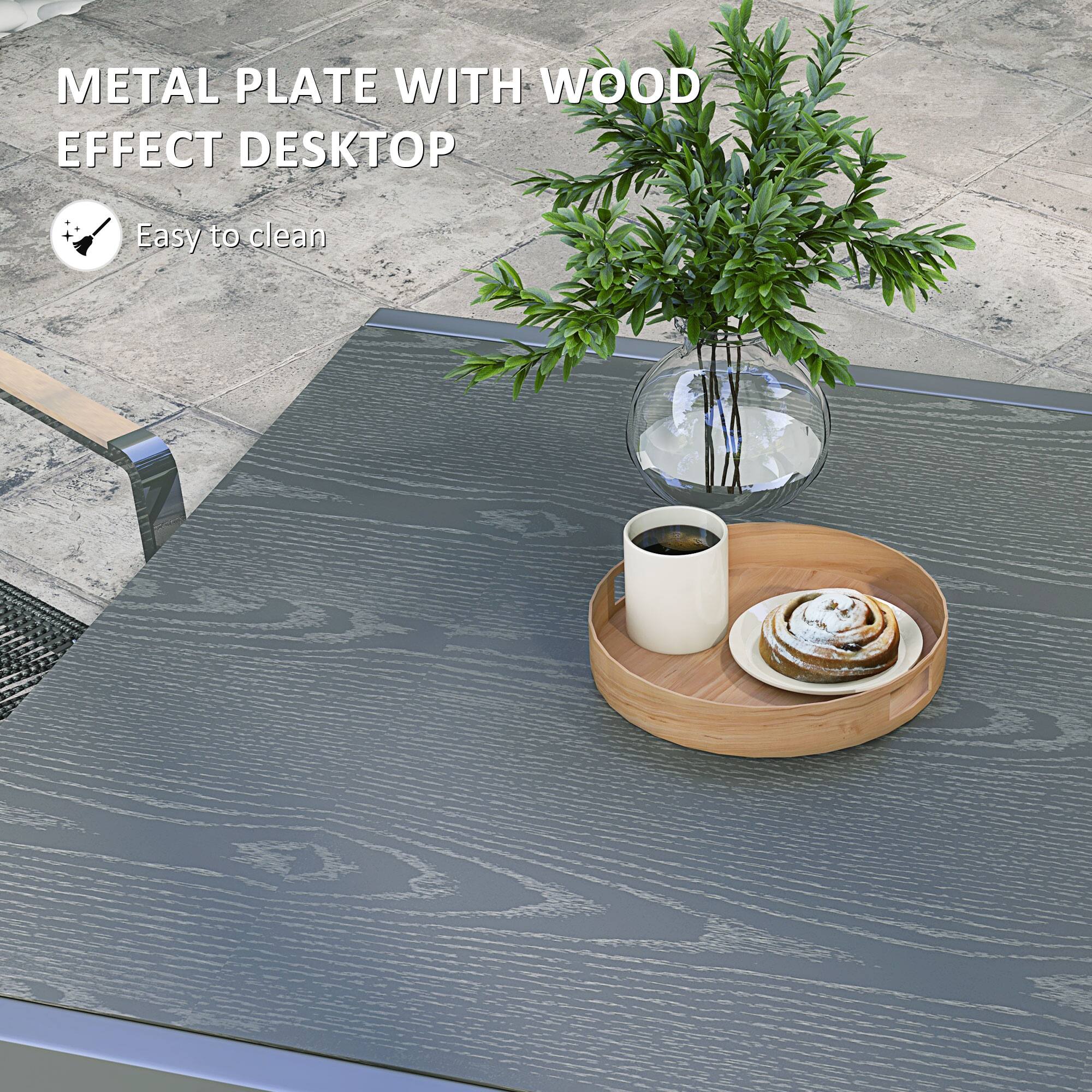 METAL PLATE WITH WOOD EFFECT DESKTOP

Easy to clean