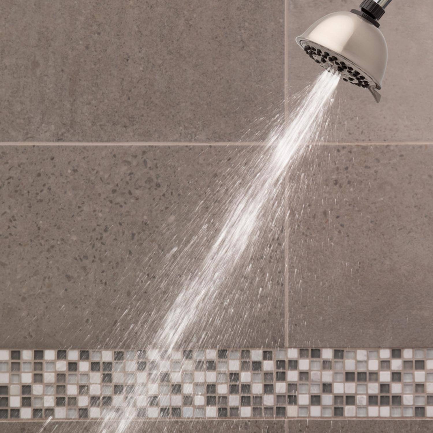 Back. Waterpik - Waterpik PowerPulse Massage Brushed Nickel 7 settings Wallmount Showerhead 1.8 gpm - Brushed Nickel.