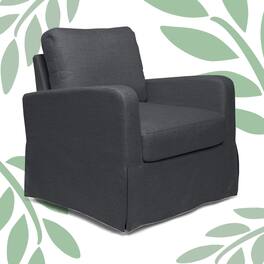 Finch - Kingsley Skirted Arm Chair, Gray - Gray