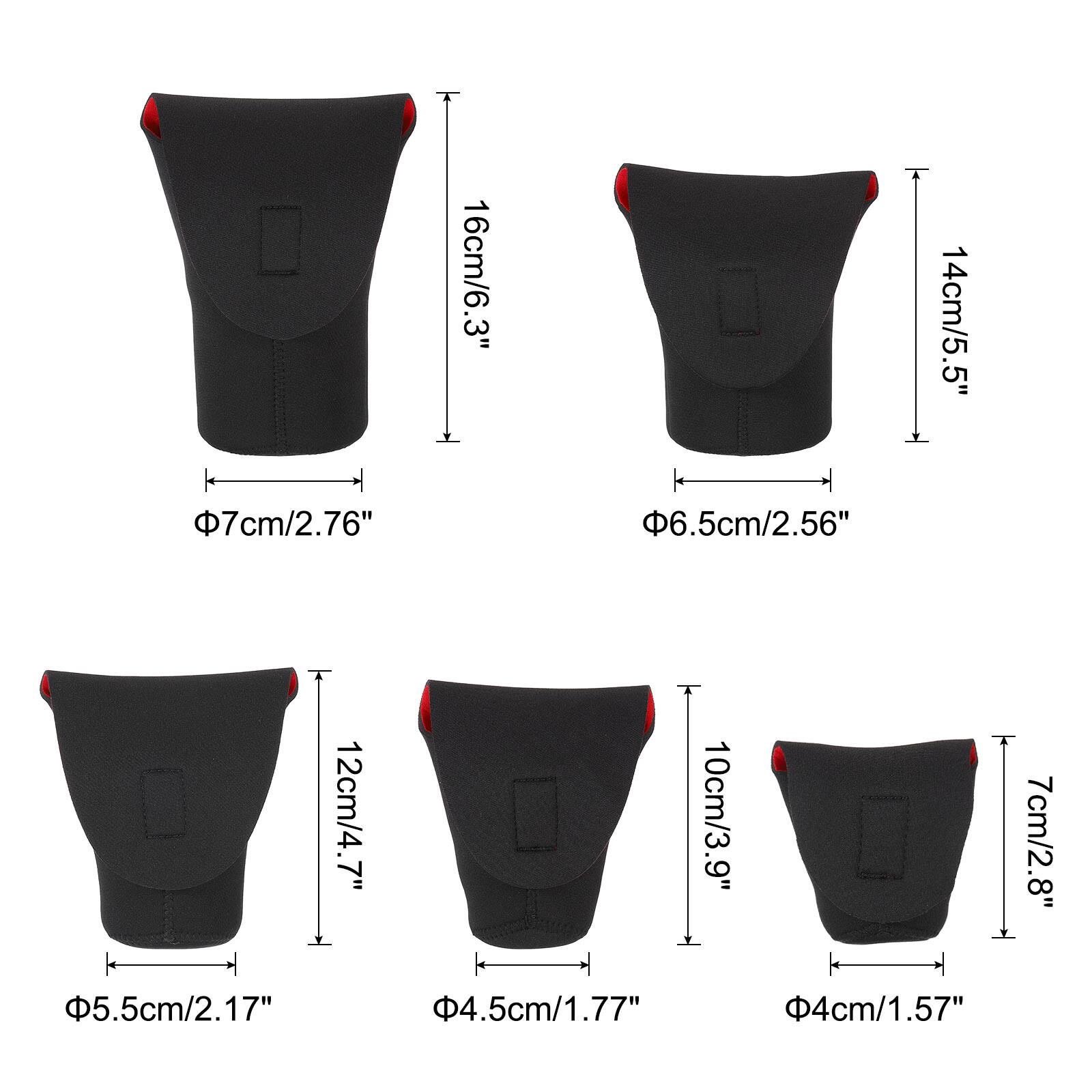 16cm/6.3"  
14cm/5.5"  
7cm/2.76"  
6.5cm/2.56"  
12cm/4.7"  
10cm/3.9"  
7cm/2.8"  
5.5cm/2.17"  
4.5cm/1.77"  
4cm/1.57"